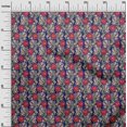 thumbnail image 2 of oneOone Silk Tabby Fabric Leaves & Floral Block Print Fabric By Yard 42 Inch Wide, 2 of 5