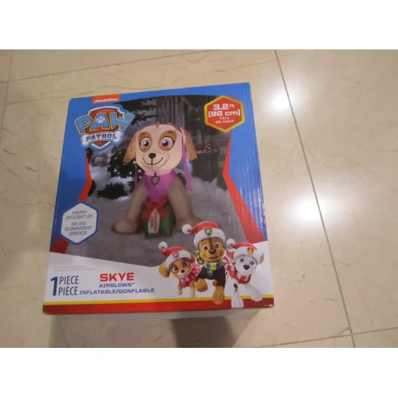 Gemmy Paw Patrol Skye Merry Christmas with Present Light Up Airblown Inflatable