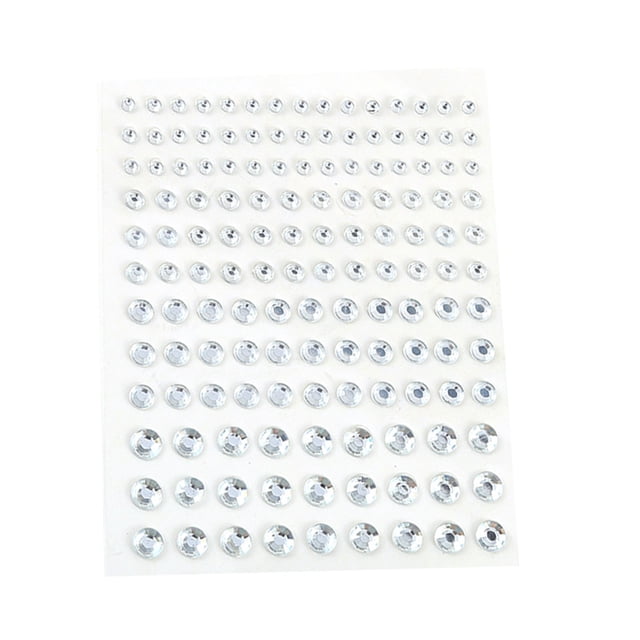 Wweixi Eye Face Gems Rhinestone Stickers Beads No Glue Eyebrow Rainbow Makeup Jewelry Accessory DIY Decorations Wedding White 1Set
