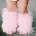 thumbnail image 2 of Faithtur Girl's Faux Fur Leg Warmers Solid Color Soft Cozy Fuzzy Boot Cuff Cover Party Costumes, 2 of 9
