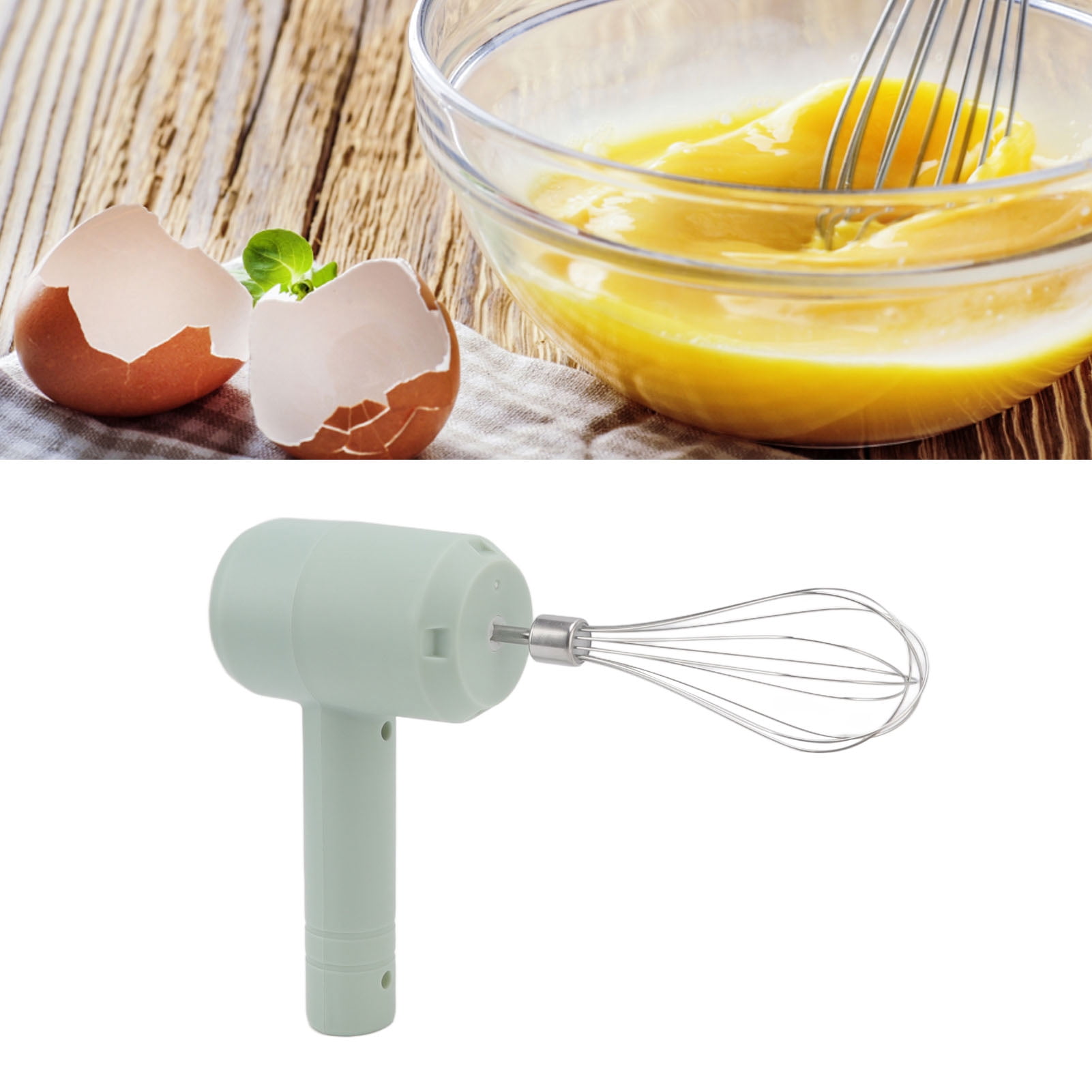 Electric Hand Mixer, Automatic Electric Mixer Mini USB Rechargeable Portable Cordless Handheld Mixer for Baking Cake
