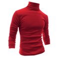 thumbnail image 1 of INSPIRE CHIC Men's Sweaters Pullover Turtle Neck Long Sleeve Stretchy Slim Fit Tops 46 Red, 1 of 7