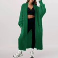 thumbnail image 2 of Comdrip Long Cardigans for Women! Long Cardigans for Women Open Front Cable Knit Cardigan Open Front Oversized Draped Sweater Outerwear Fall Cardigans for Women Green 2XL, 2 of 4