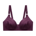 thumbnail image 1 of Timegard Front Closure Bras for Women Full Coverage Adjustable Strap No Underwire Bras Seniors Bras, 1 of 4