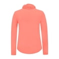 thumbnail image 4 of BiZtdJrK Womens Long Sleeve Rash Guard Hiking Tops with Mask Summer Lightweight Beach Sun Protection Shirts Vacation Outfits Watermelon Red L Mothers Day Gifts, 4 of 6