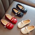 thumbnail image 2 of B91xZ Chaussures de Robe pour Tout-Petites Filles Fête Mariage Ballerines de Demoiselle d'Honneur, Blanc 9.5, 2 of 4