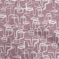 thumbnail image 1 of oneOone Cotton Poplin Twill Dusty Rose Fabric Abstract Face Craft Projects Decor Fabric Printed By The Yard 56 Inch Wide, 1 of 4