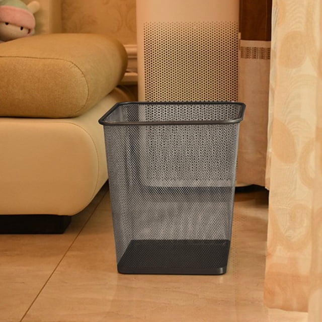 TIMIFIS Garbage Can Metal Meshround Garbage Can Trash Can Garbage Can Wastebaskets for Bathroom Bedroom Office Kitchen Small Space Living Trash Bin Storage Basket