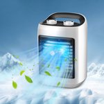 Dvkptbk Air Conditionneur Grand Vent Usb Mini Réfrigération Conditionnement Petit Chiller pour Home Office Humidification Extérieure Réfrigérateur et Silent Conditionnement Ventilateur Maison Essentiels