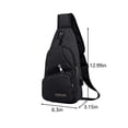 thumbnail image 3 of Iumwxz Sac Bandoulière pour Femmes & Hommes, Sac à Dos Imperméable avec Port de Charge USB, Sac Léger pour Randonnée, Voyage Sac Bandoulière Multifonction avec Sangle, 3 of 6
