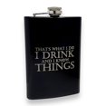 thumbnail image 2 of 8oz Noir C'est Ce Que Je Fais Flask L1, 2 of 4