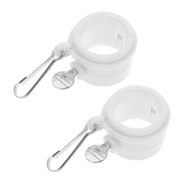 CUITING 2Pcs Rotating Mounting Rings 360 Degree Free Flag Pole Kit 0.75-1.02Inch Diameter (White)