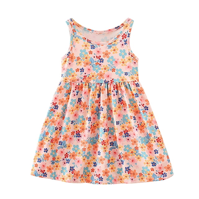 Robes d'Été pour Femmes en Velours Côtelé Robe Longue Sans Manches à Imprimés Floraux pour Filles Robes de Danse Vêtements