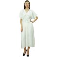 thumbnail image 1 of Bimba Robe Maxi Caftan en Rayonne à Motif Uni Robe de Nuit pour Femme Robe Kimono, 1 of 6