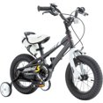 thumbnail image 1 of RoyalBaby Vélo d'Extérieur pour Enfants avec Roues Stabilisatrices, 12 Pouces, Noir, 1 of 12
