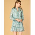thumbnail image 3 of INSPIRE CHIC Robe Droite Décontractée Ample à Volants à Nouer au Cou à Motif Floral pour Femme, 3 of 6