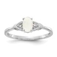 thumbnail image 1 of Bague en Or Blanc 14K avec Diamant Opale, 1 of 2
