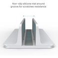 thumbnail image 4 of Support Vertical pour Ordinateur Portable [Taille Ajustable], Support de Bureau en Aluminium, Compatible avec Tous les MacBook, Ordinateurs Portables (jusqu'à 17,3 Pouces), Argent, 4 of 8