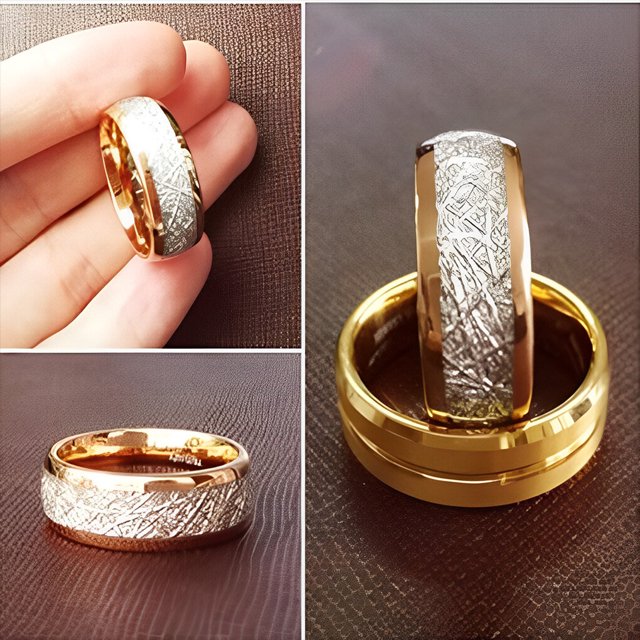 Langgg Stainless Steel Ring Jewelry Delicate Rings Dressing Up Decorative Accessory for Wedding Engagement Party Daily Working Gold Size 6 Silver Size 6