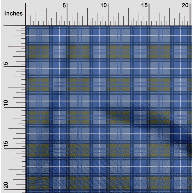 oneOone Polyester Lycra Fabric Madras Check Decor Fabric Printed BTY 56 Inch Wide