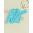thumbnail image 4 of FOCUSNORM Chandail pour Filles Manches Longues Col Rond Fleur Chaud Hiver Vêtements Décontractés Quotidiens, 4 of 9