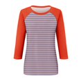 thumbnail image 4 of Mefallenssiah Blouses pour Femmes Décontractées Mode Féminine T-Shirt Imprimé Manches 3/4 Blouse Col Rond Hauts Décontractés, 4 of 5