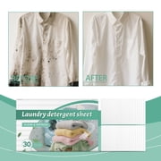 Yunuuuoa 4 Packs Laundry Detergent Sheets Eco-Friendly Biodegradable for Home Use All Fabrics Powerful Stain Removal Convenient Travel Laundry Soap Sheets