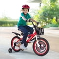 thumbnail image 2 of Costway Vélo 16 Pouces pour Enfant de 4 à 7 Ans avec Guidon et Selle Réglables en Hauteur, Frein à Main, Rouge, 2 of 10