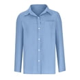 thumbnail image 3 of Timegard Button down Shirts for Women Cotton Linen Lapel Neck Blouse Lightweight Fall Casual Loose Tops, 3 of 5