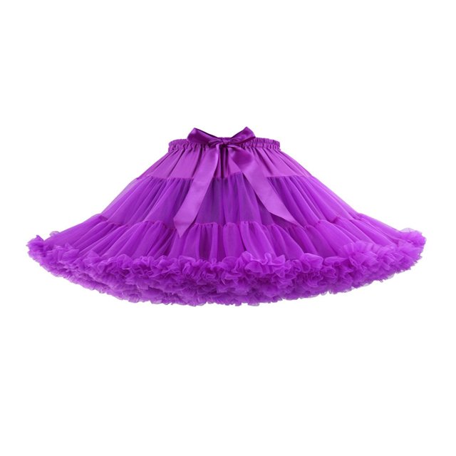 MesaSe Womens Multi-Layered Solid Pleated Tulle Tutu Puffy Party Club Cosplay Mini Skirt