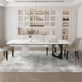 thumbnail image 2 of BERTHMEER 8'x10' Area Rugs for Living Room Bedroom Dining Room Office Farmhouse Kitchen Abstract Contemporary Distressed Modern Machine Neutral Washable Large Indoor Rugs Carpets, Gray, 2 of 2