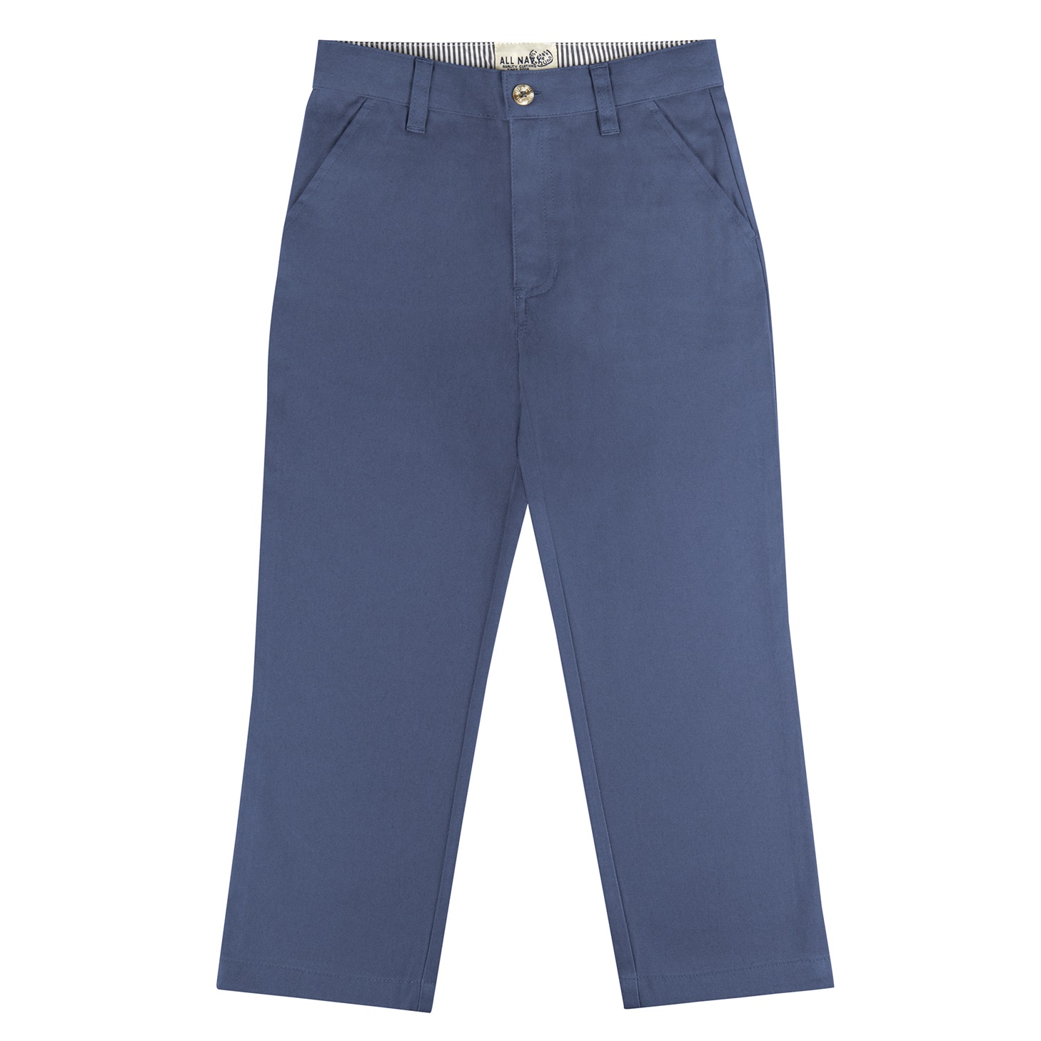 Buyless Fashion Pantalons Garçon devant Plat Coton Doux Casual Regular Fit Droite