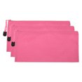 thumbnail image 1 of Unique Bargains Waterproof Zipper File Bags, A6 Document Holders for Office, Pink 3 Pack, 1 of 6