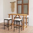 thumbnail image 1 of vidaXL 5 Piece Garden Bar Set with Cushions Black, 1 of 1