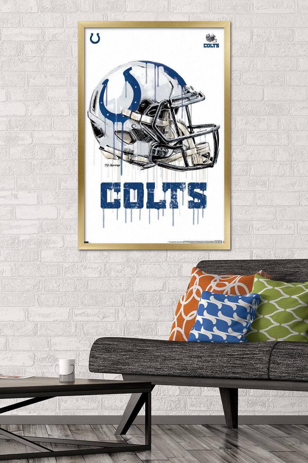 NFL Indianapolis Colts - Drip Helmet 20 Wall Poster, 22.375" x 34"