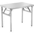 thumbnail image 1 of Commercial-Worktable Folding Workstation Stainless-Steel Heavy-Duty 36 x 24 Inch with 220 lbs Load, Silver Stainless Steel Kitchen Island,Kitchen Work Table, 1 of 7