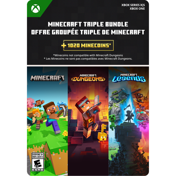 Minecraft Triple Bundle – XBOX Series X|S, XBOX One (Digital Code)