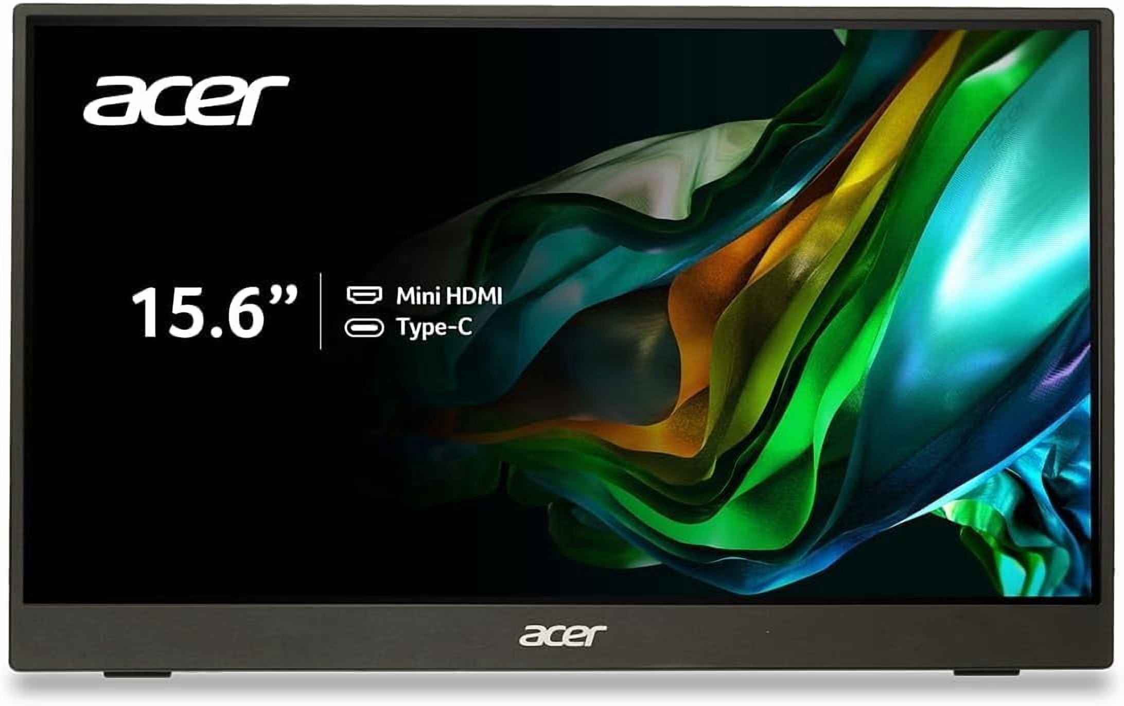 Acer 15.6" Portable Touchscreen Monitor FHD IPS @ 60Hz|  USB-C, Mini HDMI| Cover W/Stand| Speakers|  VESA -