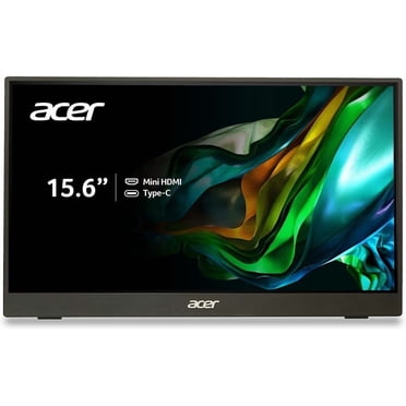 Acer 15.6" Portable Touchscreen Monitor FHD IPS @ 60Hz|  USB-C, Mini HDMI| Cover W/Stand| Speakers|  VESA -
