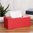 thumbnail image 1 of ORUYROP Leather Tissue Box Holder-Waterproof Rectangular Tissue Box Cover Vintage Napkin Paper Holder for Home,Office&Car Decor (Red-1), 1 of 1