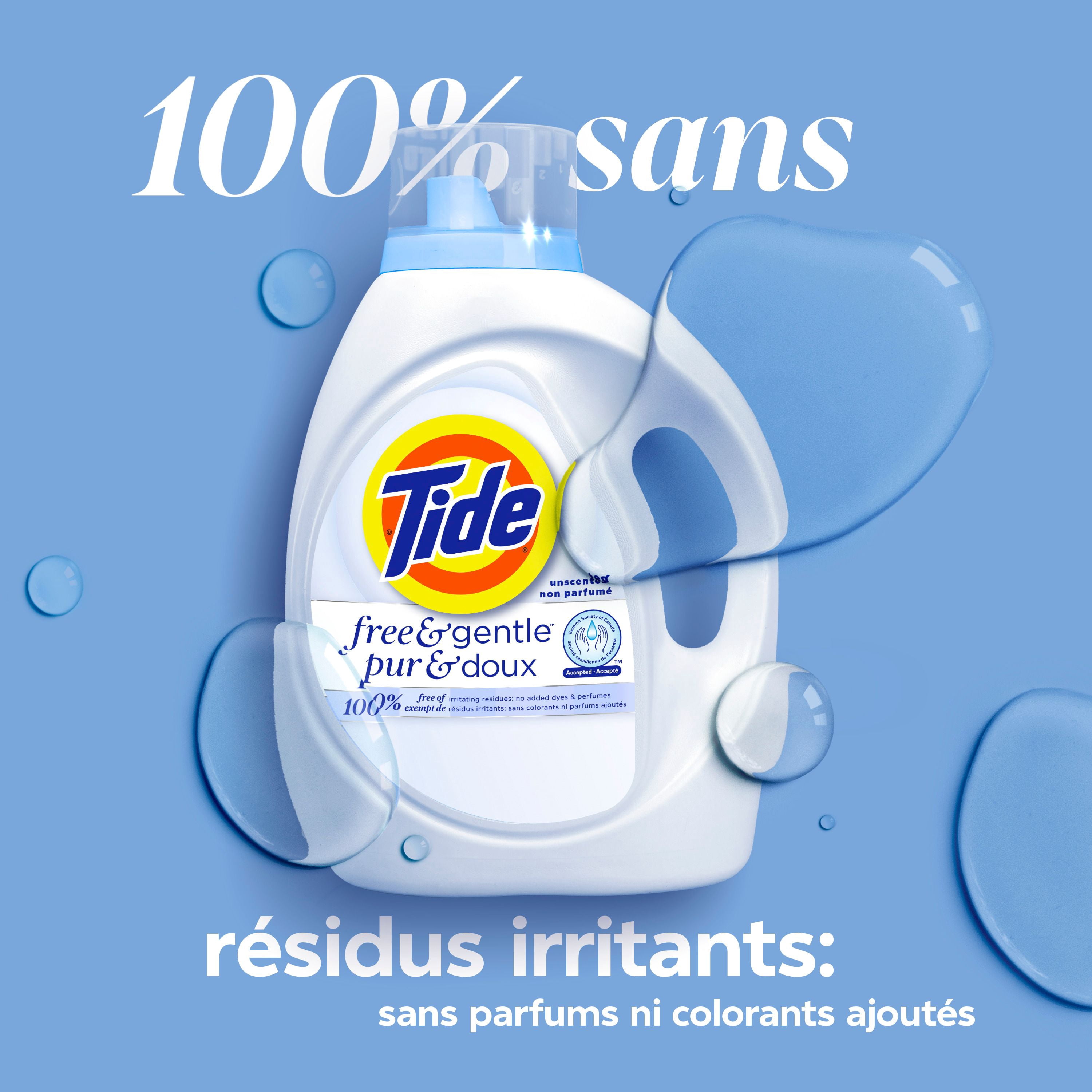 Tide Pur & Doux Détergent à Lessive Liquide, Tide Détergent à Lessive, Détergent à Lessive Propre, 1 Litre, 25 Brassées