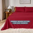 thumbnail image 4 of Flannel Sheet Set  Cotton  Velvety Soft Heavyweight - Double Brushed Flannel - Deep Pocket (Queen  Grey), 4 of 9