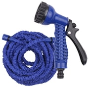 100FT/30M 3 Times Expandable Garden Hose Leak-proof Expandable Hose High Pressure Telescopic Watering Pipe Magic Flexible Water Hose with 7 Function Spray Nozzle for Car Washing Garden Watering Blue