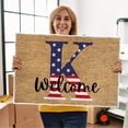 thumbnail image 1 of Rbaofujie Outdoor Patio Rugs4th Of July Door Mat Patriotic Doormat Entryway Rug Welcome Independence Day Doormat Stain and Fad Patriotic Decor Welcome Outdoor Mat Kitchen Mats for Floor, 1 of 2