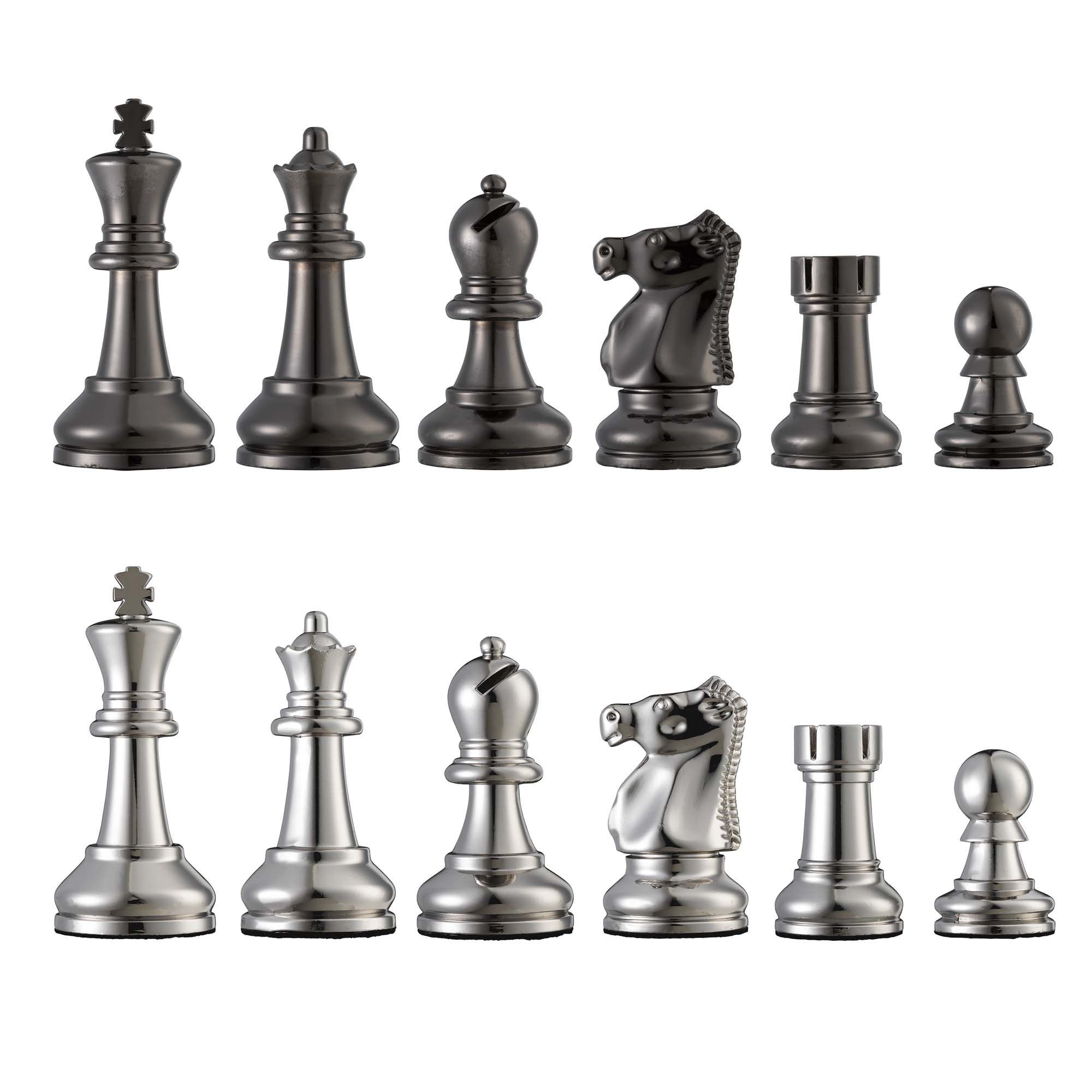 Bobby Fischer Pièces d'Échecs Ultimes en Métal 3,75 Po. Roi sur 9,5 Lb