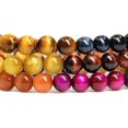 thumbnail image 3 of Bracelet Extensible en Perles Rondes de 8 mm en Oeil de Tigre Multicolore Naturel de Qualité AA 7 Pouces Unisexe, 3 of 5