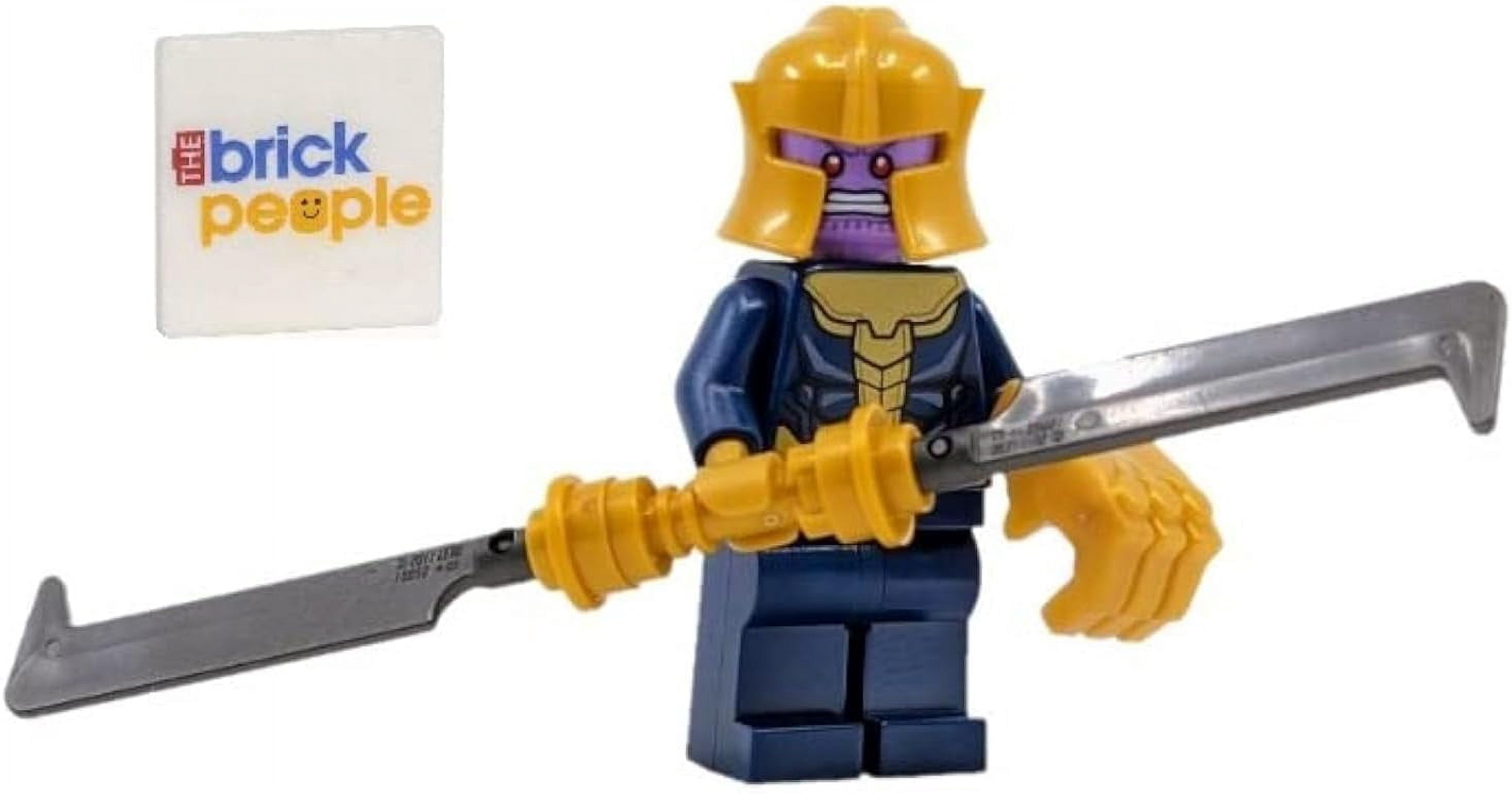 LEGO Superheroes: Thanos Minifigure with Infinity Sword and Blue Cape 242215