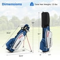 thumbnail image 3 of Costway Men's Complete Golf Clubs Package Set 10 Pieces Includes Alloy Driver, 3 of 10