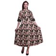 thumbnail image 1 of Bimba Robe-Chemise Mi-Mollet pour Femmes à Manches Roulées à Imprimé Floral Boutonnée - XX-Grand, 1 of 5