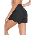 thumbnail image 1 of RELLECIGA Women's High Waisted Swim Shorts with Pockets UV Sun Protection Board Shorts, 1 of 11